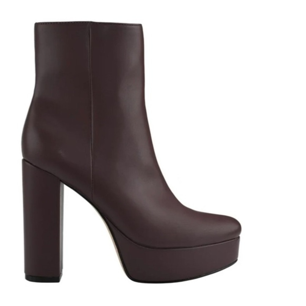 Marc Fisher dark red Rublia almond toe platform ankle boots Booties size 10 new